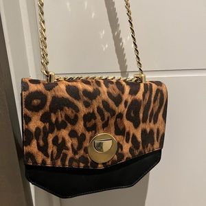 Express cross body leopard purse